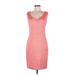 T Tahari Cocktail Dress - Sheath: Pink Color Block Dresses - Women's Size 6