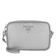 Prada Crossbody Bags - Logo Crossbody Bag Leather - in silver - für Damen