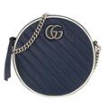 Gucci Crossbody Bags - GG Marmont Mini Round Shoulder Bag Leather - in blue - für Damen