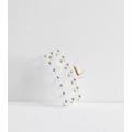 White Frosted Faux Pearl and Diamanté Hair Claw Clip New Look