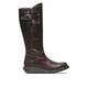 Fly London Mol 2 Buckle Detail Wedged Knee Boots - Dark Brown, Brown, Size 5, Women