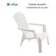 Fauteuil Adirondack résine polypropylène Wilsa Garden Blanc - 1 Fauteuil Adirondack