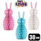 3 x Easter Party 3D Honeycomb Paper Bunny Garland Tablescape Table Hanging Decoration Fun Paper Easter Party Decor