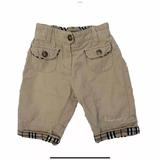 Burberry Bottoms | Burberry Corduroy Pants Tan Size Baby 6 Months Leather Logo Patch Plaid Cuff | Color: Tan | Size: 6mb