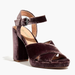 Madewell Shoes | Madewell Vanessa Velvet Platform Sandal Plum Purple Brown 7.5 | Color: Brown/Purple | Size: 7.5