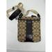 Coach Bags | Coach Legacy Signature Stripe Swingpack Crossbody Bag Khaki Brown Purse | Color: Brown/Cream | Size: Os