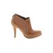 BCBG Paris Ankle Boots: Tan Solid Shoes - Women's Size 6 1/2 - Round Toe