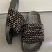 Jessica Simpson Shoes | Jessica Simpson Womens Slip On Pool Slides Sandals Size 6 Metallic Gunmetal | Color: Gray | Size: 6