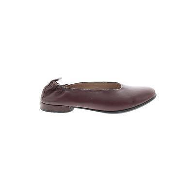 Ecco Flats: Burgundy Solid Shoes - Women's Size 39 - Round Toe