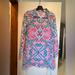 Lilly Pulitzer Dresses | Lilly Pulitzer Dress Womens Small Skipper Upf 50 Solar Opposite Print | Color: Blue/Pink | Size: S