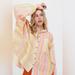 Urban Outfitters Tops | Bdg Oversized Multicolor Skye Stripe Button-Down Shirt Size M | Color: Pink/Yellow | Size: M