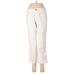 Banana Republic Khaki Pant Flared Leg Boyfriend: White Print Bottoms - Women's Size 6