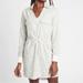 Athleta Dresses | Athleta Zumba Printed Shirtdress In Viper Grey | Color: Cream/Gray | Size: Xs