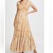 Free People Dresses | Free People Getaway Floral-Pattern Cotton Maxi Dress In Tea Combo | Color: Tan/Yellow | Size: L