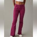 American Eagle Outfitters Jeans | American Eagle Purple Low Rise Relaxed Flair Pants Sz 14l | Color: Purple | Size: 14l