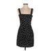 Solid & Striped Casual Dress - Sheath Square Sleeveless: Black Print Dresses - Women's Size Small