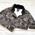 Athleta Jackets & Coats | Athleta Black & Tan Floral Magnetic Closure Jacket | Color: Black/Tan | Size: Xs