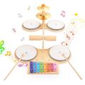 oathx Kids Drum Set,Baby Musical Instruments Toys for 1 Year Old,Toddler Drum Kit,8 in 1 Wooden Xylophone for Kids,Percussion Instrument 1st Birthday for Boys Girls Children