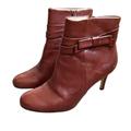 Kate Spade Shoes | Kate Spade Corrine Luggage Brown Leather Bow Calf Boots Booties Size 10 Designer | Color: Brown/Tan | Size: 10