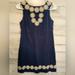 Lilly Pulitzer Dresses | Lilly Pulitzer Navy Gold Dress | Color: Blue/Gold | Size: 2