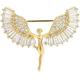 brooch Brooch Pins Wedding Party Jewelry Cute Angel Brooches for Women Cubic Zirconia Flying Angel Party Office Brooch