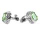 Blue Green Crystal Cufflinks Shirt Accessories Metal For Women And Men Cufflinks Mens (Color : Green) (Green A)