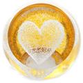 Caithness Glass U13090 Piece Crystal Gold Heart Special Moments Paperweight, Gold