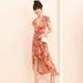 Anthropologie Dresses | Harlyn Red Floral Dress Size S Euc | Color: Orange/Red | Size: S