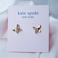 Kate Spade Jewelry | Kate Spade Cz Butterfly Stud Earrings In Gold/Clear | Color: Gold | Size: Os