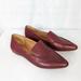 Madewell Shoes | Madewell The Frances Skimmer Burgundy Pointed Leather Flat Loafers | Color: Purple/Red | Size: 8