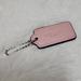 Coach Accessories | Coach Bag Tag Leather Light Pink Leather Hangtag Charm Embossed Accessory | Color: Pink | Size: Os