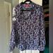 Lilly Pulitzer Tops | Lilly Pulitzer Button Up Shirt | Color: Purple/White | Size: Xl