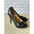 Michael Kors Shoes | Michael Kors Black Peep Toe Pump - Size 7 | Color: Black | Size: 7