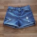 Levi's Shorts | Levi's 501 Button Fly Jean Shorts - Distressed - 29" Waist | Color: Blue | Size: 29