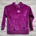 Adidas Shirts & Tops | 3/$20 Adidas Velour Hoodie Pullover Purple Logo Kangaroo Pocket M 10/12 | Color: Purple | Size: Mg