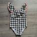 Jessica Simpson Swim | Jessica Simpson Black/White Check Size 18m One Piece Swimsuit Bathing Suit | Color: Black/White | Size: 18mb