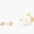 Kate Spade Jewelry | Kate Spade Earrings | Love Game Arrow Asymmetrical Studs | Sterling Earrings | Color: Gold/White | Size: Os