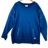 Adidas Shirts | Adidas Men's Blue Oversized Freizeit Tech Crew Sweatshirt-Xl | Color: Blue | Size: Xl