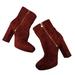 Michael Kors Shoes | Michael Kors Maroon Suede Platform Boots 7.5 | Color: Gold/Red | Size: 7.5