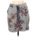 Market and Spruce Casual Skirt: Gray Print Bottoms - Women's Size Medium