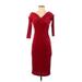 Zara Basic Cocktail Dress: Burgundy Dresses - Women's Size X-Small