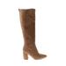 Sam Edelman Boots: Brown Solid Shoes - Women's Size 7 1/2 - Almond Toe