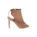 Forever 21 Heels: Tan Print Shoes - Women's Size 9 - Almond Toe