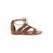 Sarto by Franco Sarto Sandals: Gladiator Wedge Bohemian Tan Print Shoes - Women's Size 8 - Open Toe