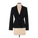 Banana Republic Factory Store Blazer Jacket: Short Black Print Jackets & Outerwear - Women's Size 2 Petite