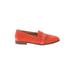 Rockport Flats: Slip-on Stacked Heel Casual Red Solid Shoes - Women's Size 10 - Almond Toe