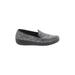 FitFlop Flats: Slip-on Platform Casual Gray Animal Print Shoes - Women's Size 10 - Almond Toe
