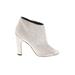 Vince Camuto Ankle Boots: White Solid Shoes - Women's Size 8 - Peep Toe