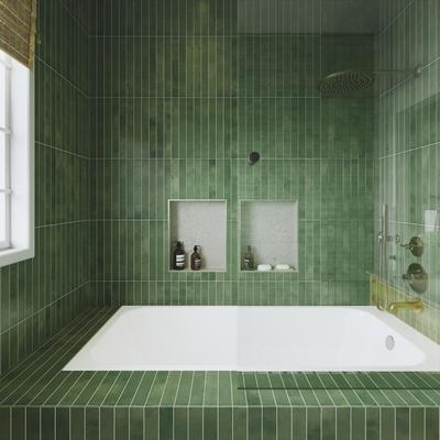 Merola Tile Phoenix Green 1-7/8" x 17-3/4" Porcelain Floor and Wall Tile
