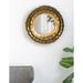 16" Round Wall Mirror with Gold Metal Frame, Mid-Century Modern Accent Mirror for Living Room